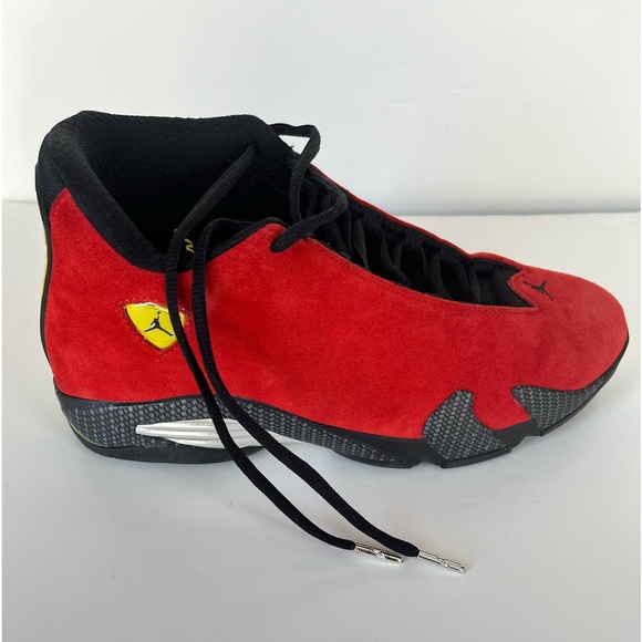 Retro AIR JORDAN 14 Ferrari Red w/ Yellow Trim Size 9 - Picture 11 of 15